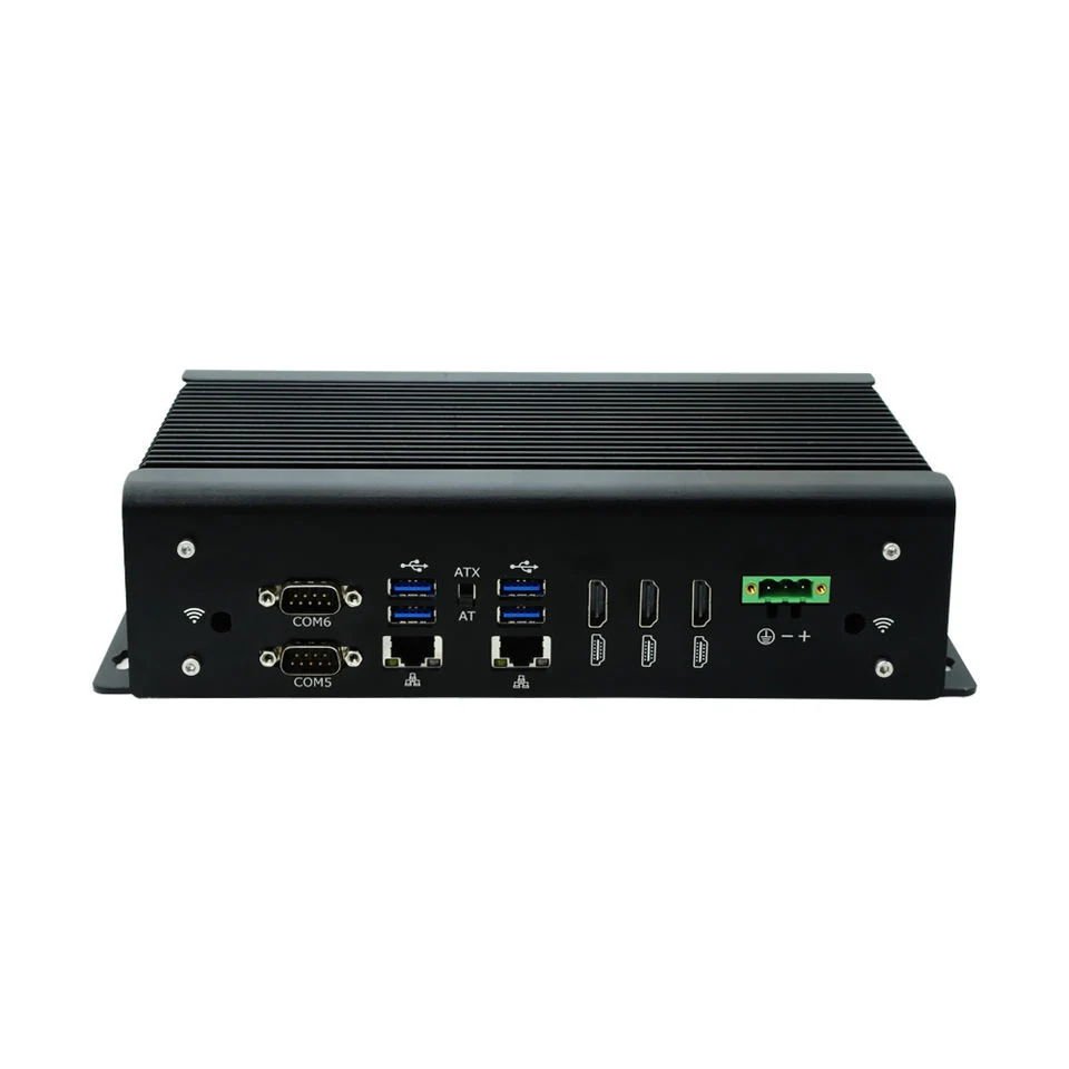 Fanless Industrial Mini PC with Gpio Core I5 10200h 2X 2.5gbe LAN 6*COM 3*Display 4G Win11 Rugged Mini Computer