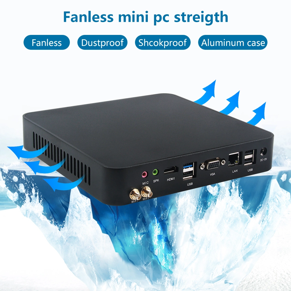 Mini PC Quad Core J1900 PC Industrial Fanless Linux Mini PC