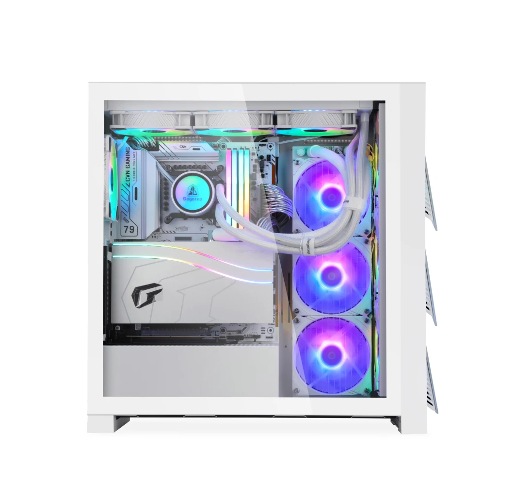 Segotep Kl Aeolus ATX Gaming Computer Case, Rtx4000 Graphics Card and 13th Gen CPU, Support Double 360 Water Cooler, Desktop Gaming PC Case, Gamer Chassic, PC