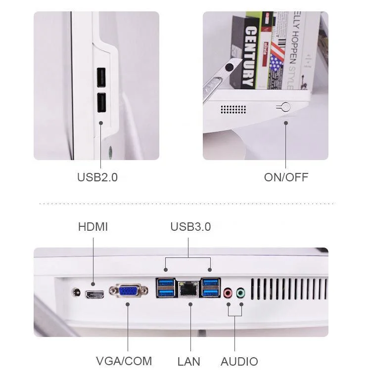 Factory Cheap Aio I3 I5 I7 All-in-One Barebone Kit Computer Mini Panel Monoblock All in One Desktop PC Core I7