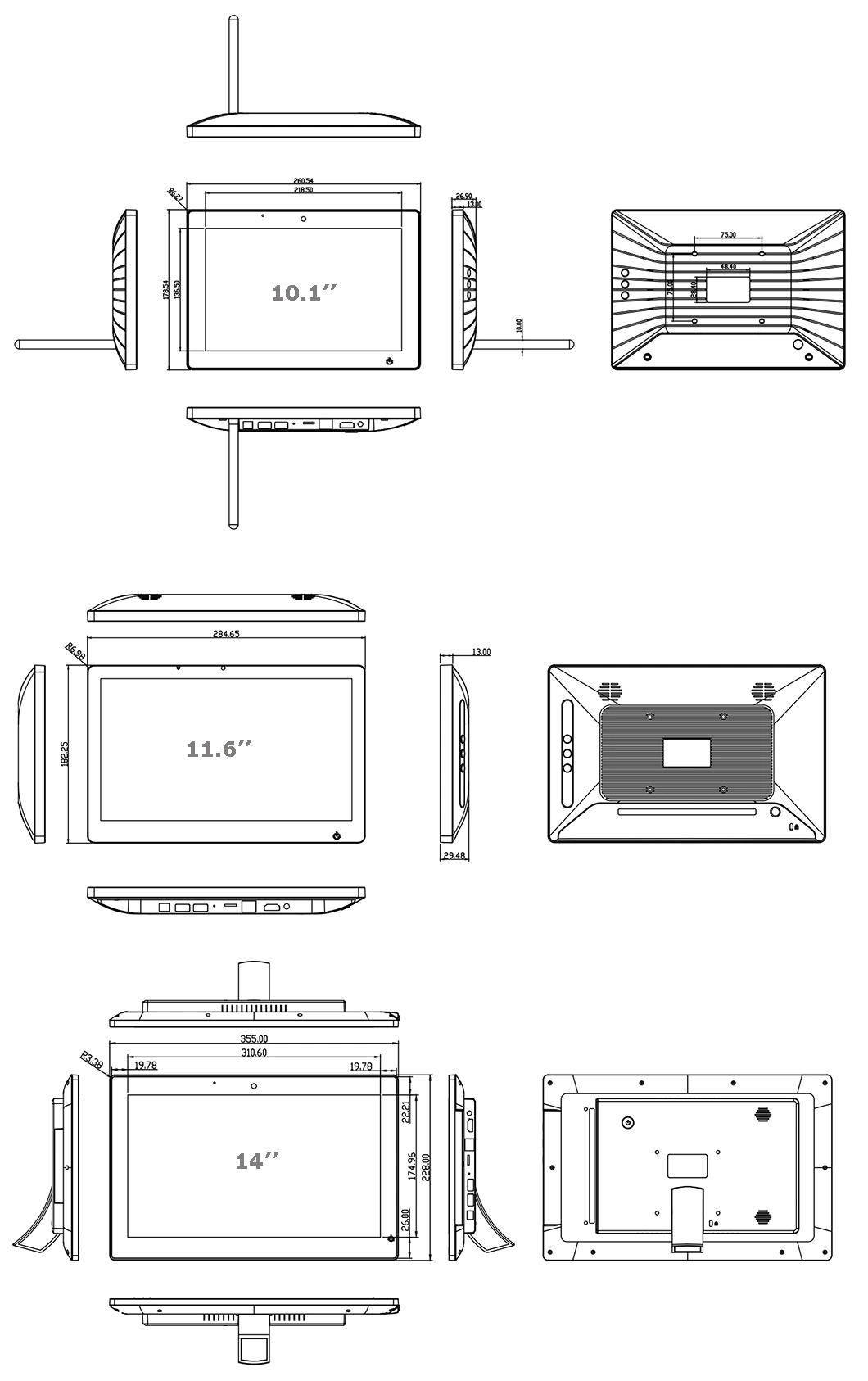 Hot Selling Wholesale Manufacturer Approved Medical Android Equipments Multi-Parameter Vital Sign Patient Monitor TFT Hospital Display Tablet PC