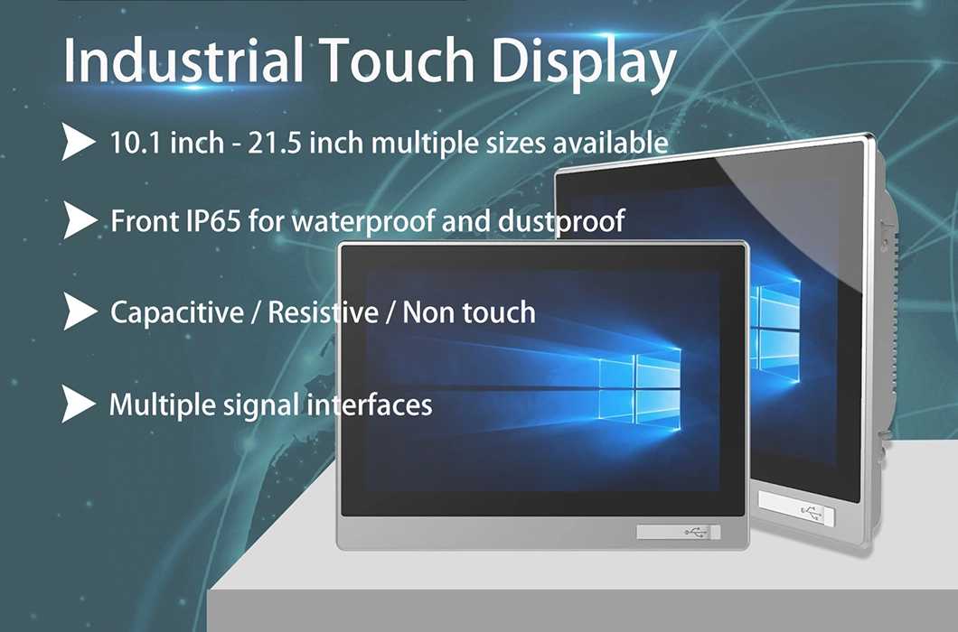 19 Inch Industrial Control Panel Resistive Touch Screen Embedded Industrial Panel Display IP65waterproof&Dustproof HMI Industrial Monitor