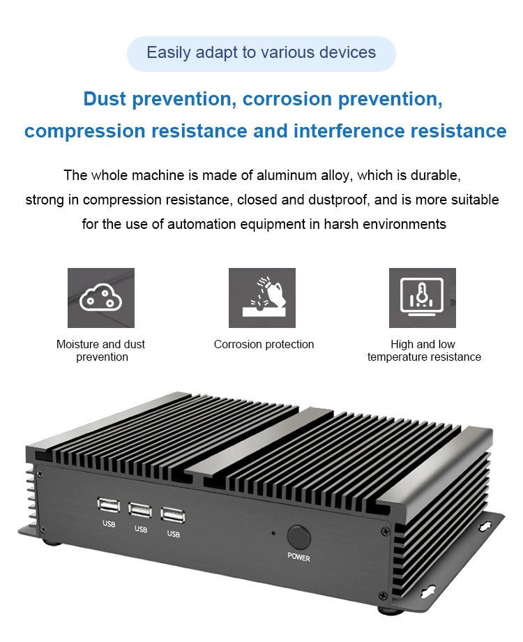 Nuc PC Core I3-5005u I5-4200u I7-5500u Dual LAN WiFi DDR3l Linux Win10 Silent Heat Dissipation Fanless Industrial Mini PC