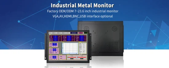 18.5 インチ 1366*768 HDMI VGA AV BNC メタルシェル埋め込み TFT オープンフレーム産業用 LCD モニター OEM ODM